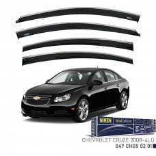 CHEVROLET CRUZE 2008- KROMLU CAM RÜZGARLIĞI 4LÜ 