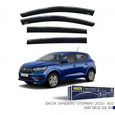 DACIA SANDERO STEPWAY 2022-KROMLU CAM RÜZGARLIĞI 4LÜ
