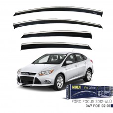 FORD FOCUS 2012- KROMLU CAM RÜZGARLIĞI 4LÜ 