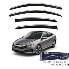 HONDA CIVIC 2016- KROMLU CAM RÜZGARLIĞI 4LÜ 