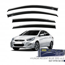 HYUNDAI ACCENT BLUE 2012- KROMLU CAM RÜZGARLIĞI 4LÜ