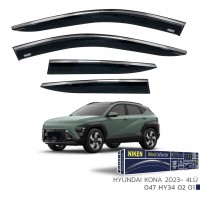 HYUNDAI KONA 2023- KROMLU CAM RÜZGARLIĞI 4LÜ HYUNDAI KONA 2023- KROMLU CAM RÜZGARLIĞI 4LÜ
