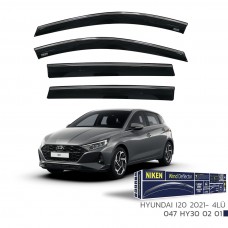 HYUNDAI I20 2021- KROMLU CAM RÜZGARLIĞI 4LÜ 