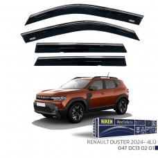 RENAULT DUSTER 2024- KROMLU CAM RÜZGARLIĞI 4LÜ 