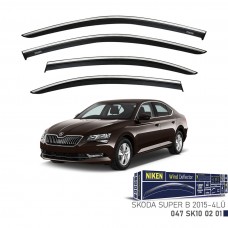 SKODA SUPER B 2015- KROMLU CAM RÜZGARLIĞI 4LÜ 