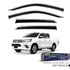 TOYOTA HILUX 2015- KROMLU CAM RÜZGARLIĞI 4LÜ 