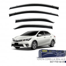 TOYOTA COROLLA 2014- KROMLU CAM RÜZGARLIĞI 4LÜ 