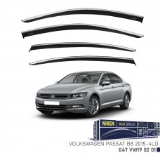 Volkswagen PASSAT B8 2015- KROMLU CAM RÜZGARLIĞI 4LÜ 