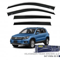 VW TIGUAN 2010-2015 KROMLU CAM RÜZGARLIĞI 4LÜ                    .