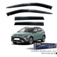 HYUNDAI BAYON 2021- KROMLU CAM RÜZGARLIĞI 4LÜ 