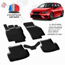 Seat Leon 3 4D Havuzlu Paspas 2013-2020
